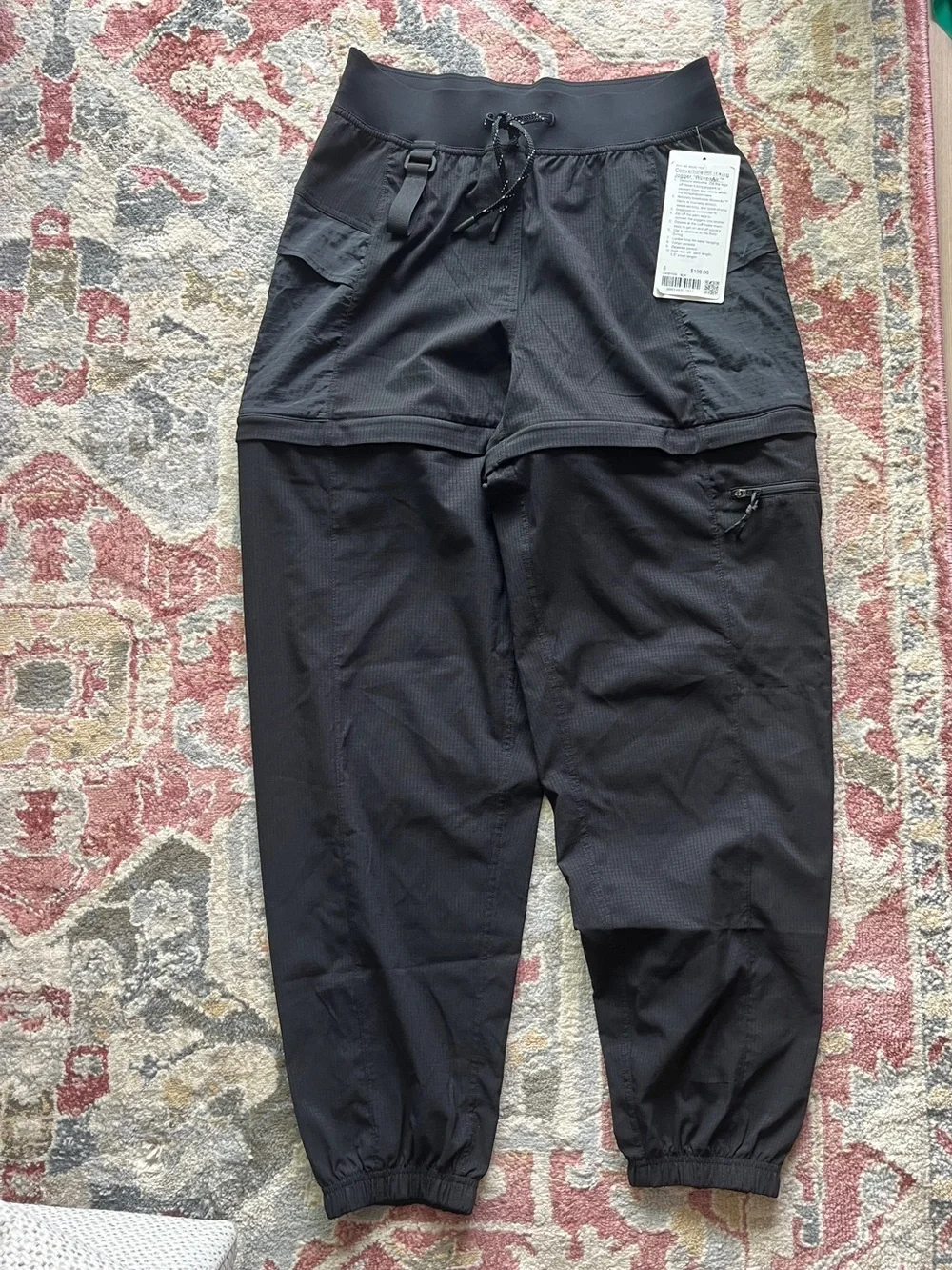 Lululemon Black Convertible High-Rise Hiking Jogger